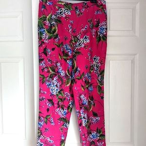 Brand new beautiful floral pink Escada pants